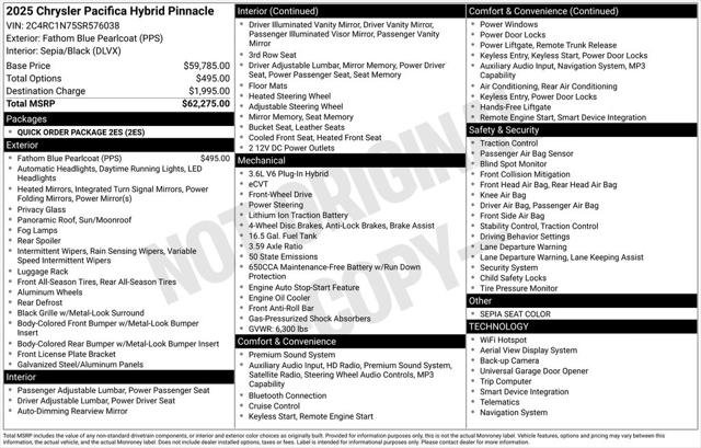 Used 2025 Chrysler Pacifica Pinnacle FWD image 2