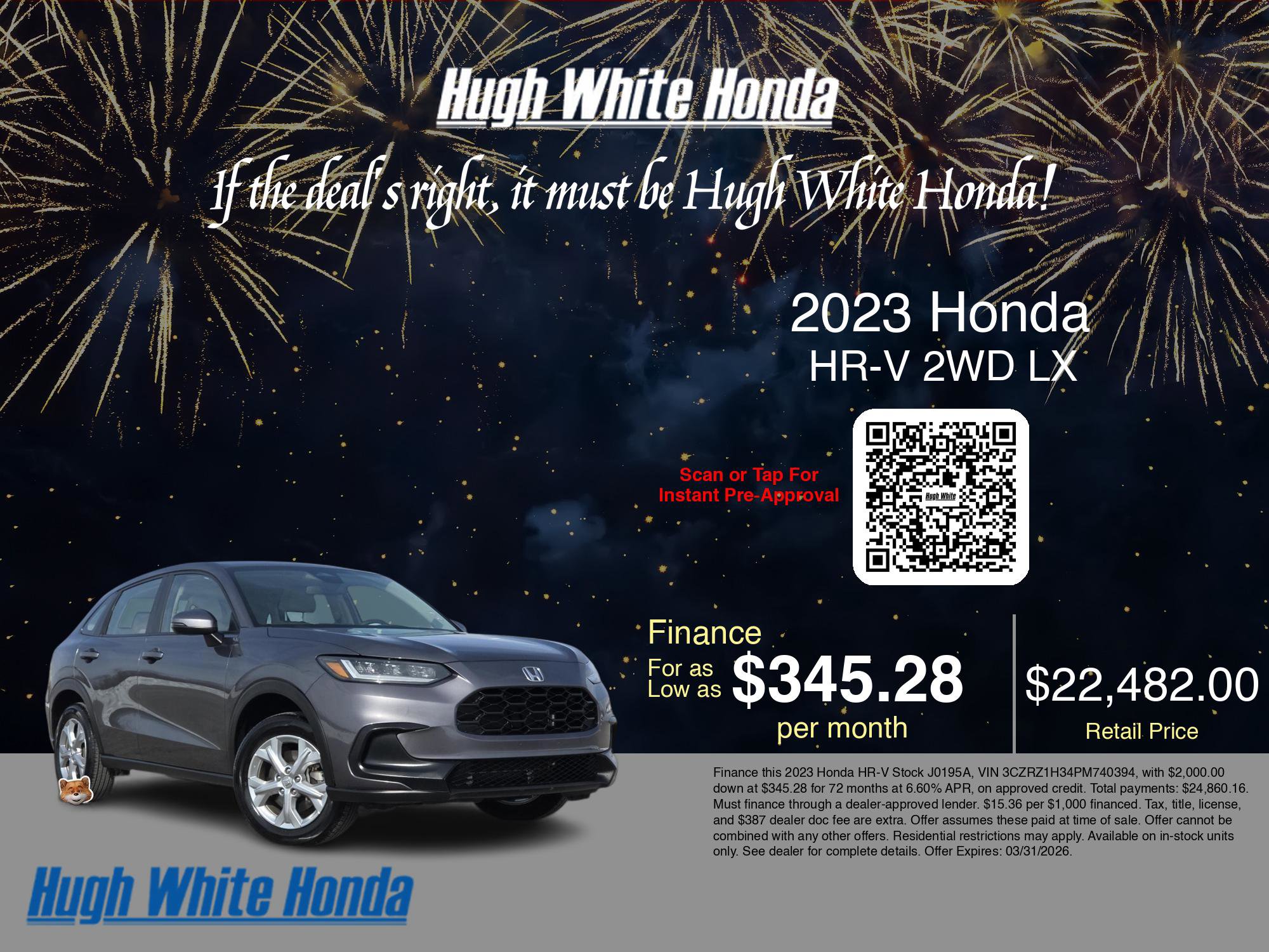 Used 2023 Honda HR-V LX image 3