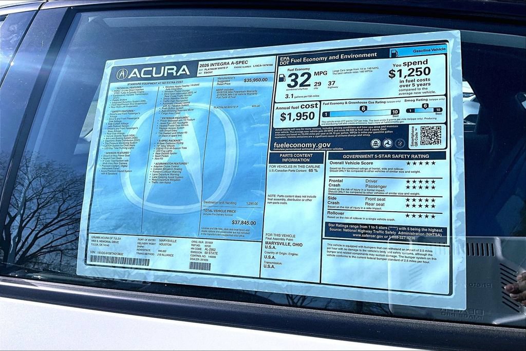 New 2026 Acura Integra A-Spec FWD image 37
