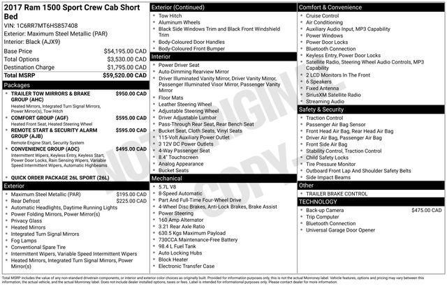 Used 2017 RAM 1500 Sport AWD/4WD image 8