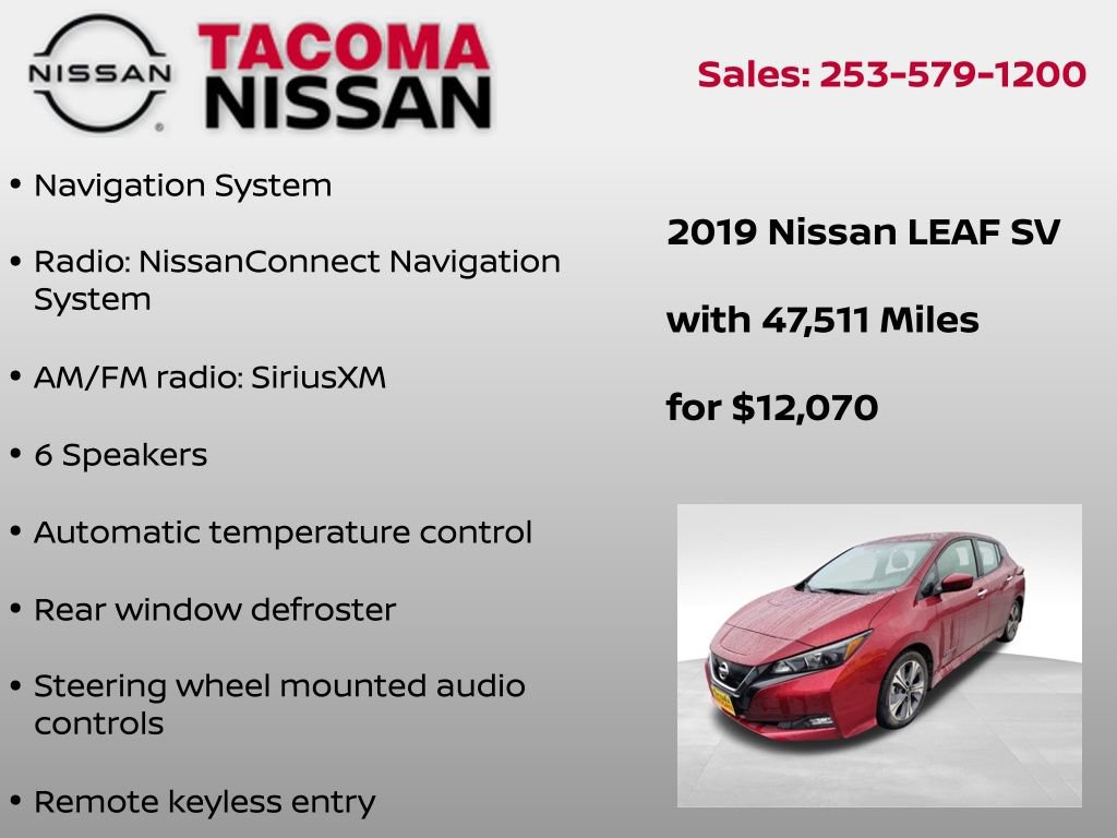 Used 2019 Nissan Leaf SV image 6