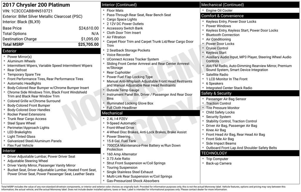 Used 2017 Chrysler 200 Limited Platinum image 40