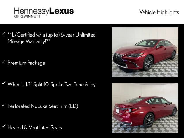 Certified 2025 Lexus ES 300h 300h w/ Premium Package image 12