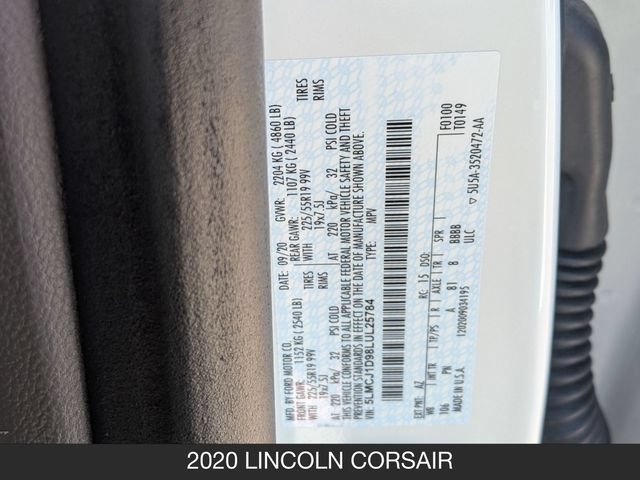 Used 2020 Lincoln Corsair AWD w/ Premium Package image 32