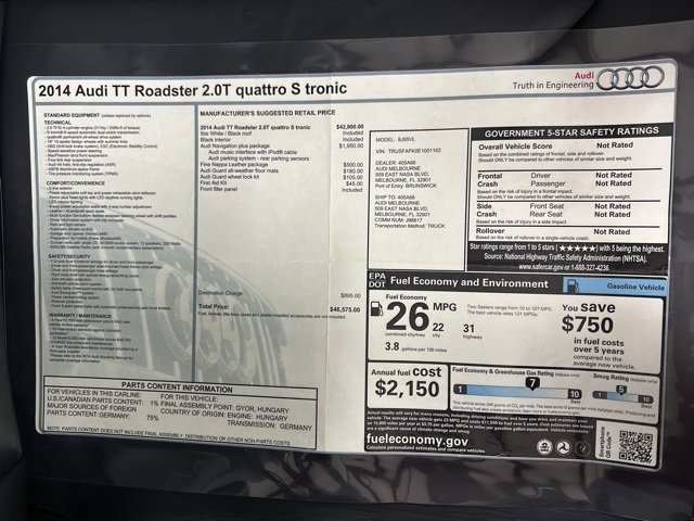 Used 2014 Audi TT 2.0T image 30