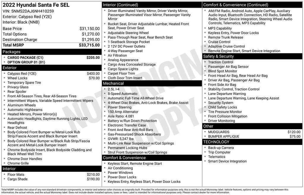 Used 2022 Hyundai Santa Fe SEL w/ Cargo Package image 4