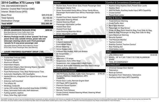 Used 2014 Cadillac XTS Luxury w/ Driver Awareness Package image 10