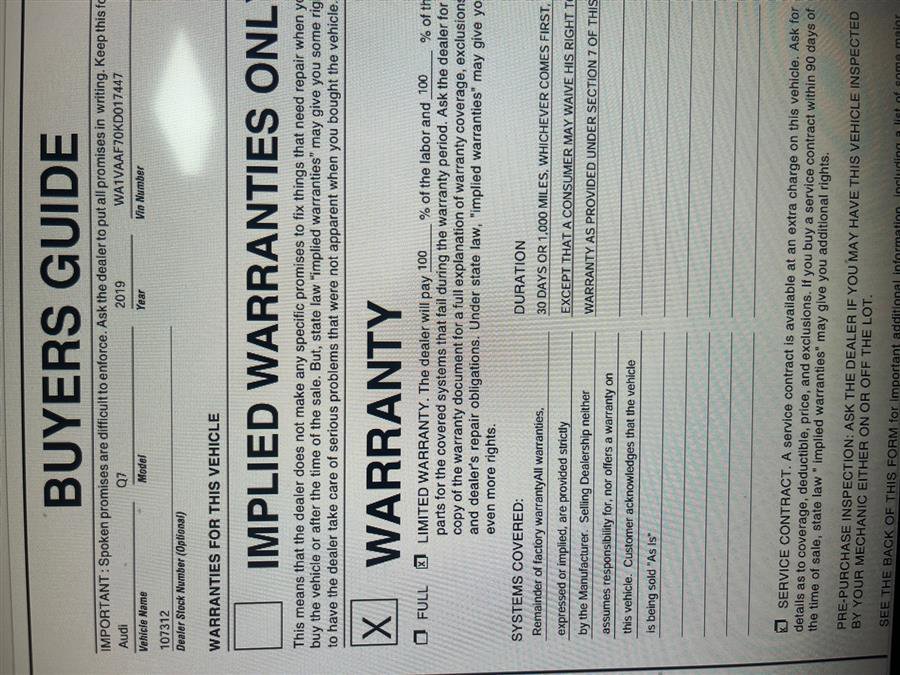 Used 2019 Audi Q7 3.0T Prestige w/ Prestige Package image 39