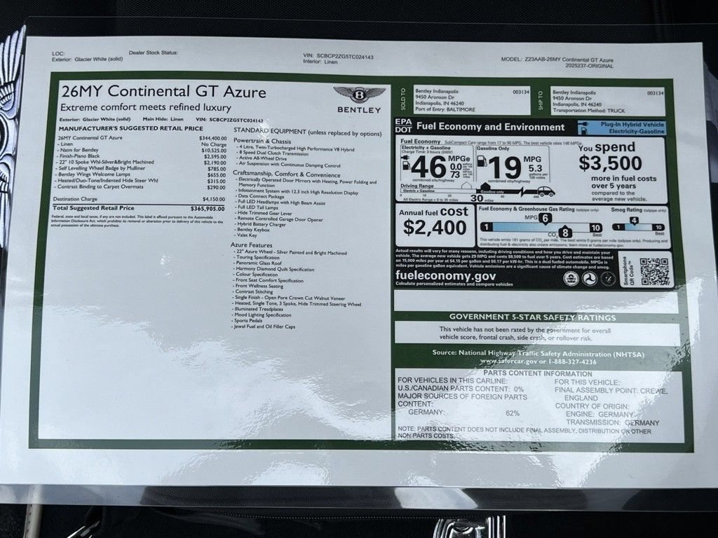 New 2026 Bentley Continental GT AWD/4WD image 33