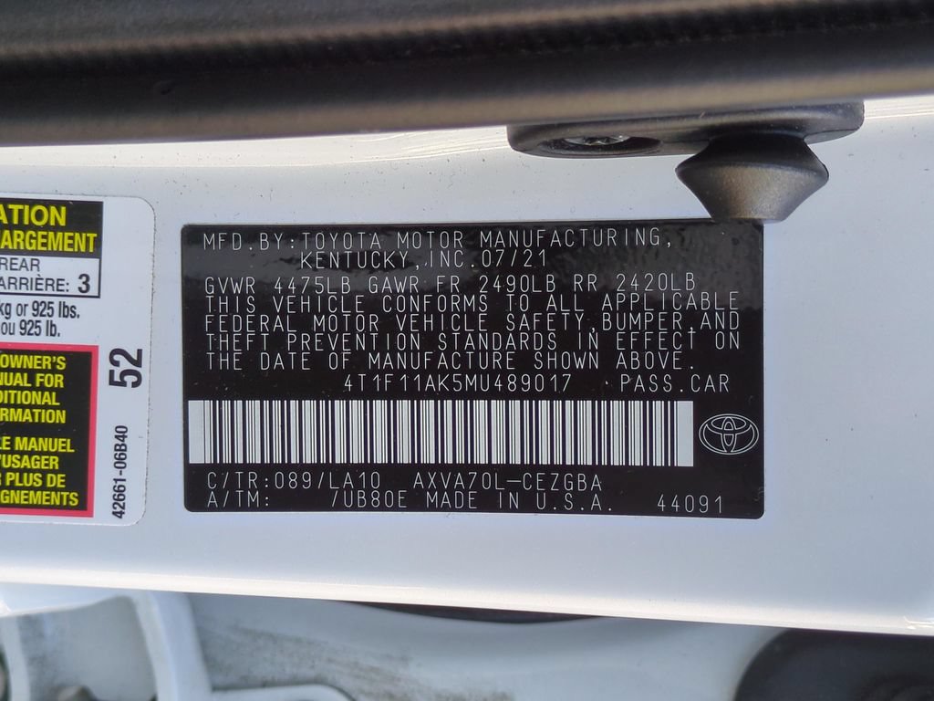 Used 2021 Toyota Camry XLE FWD image 23