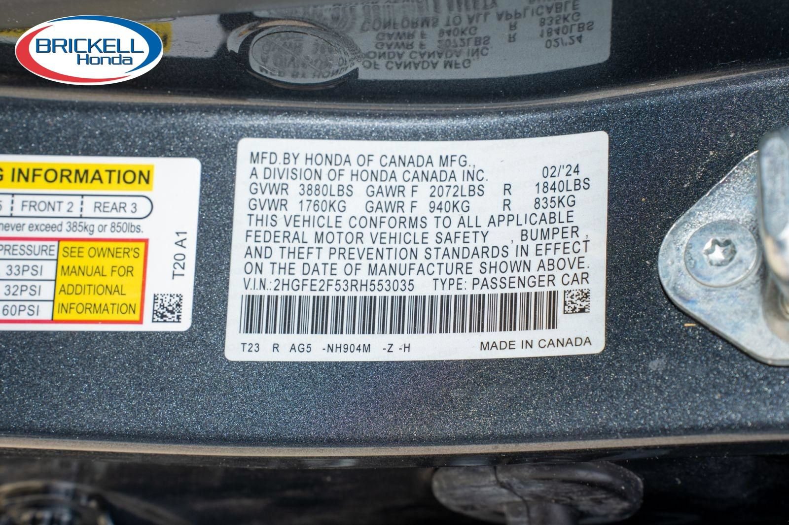 Certified 2024 Honda Civic Sport image 38
