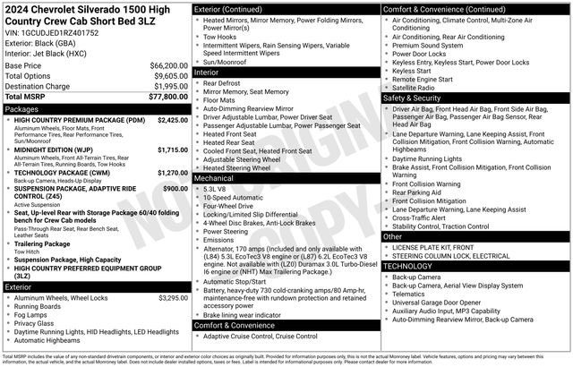 Certified 2024 Chevrolet Silverado 1500 High Country w/ High Country Premium Package AWD/4WD image 32