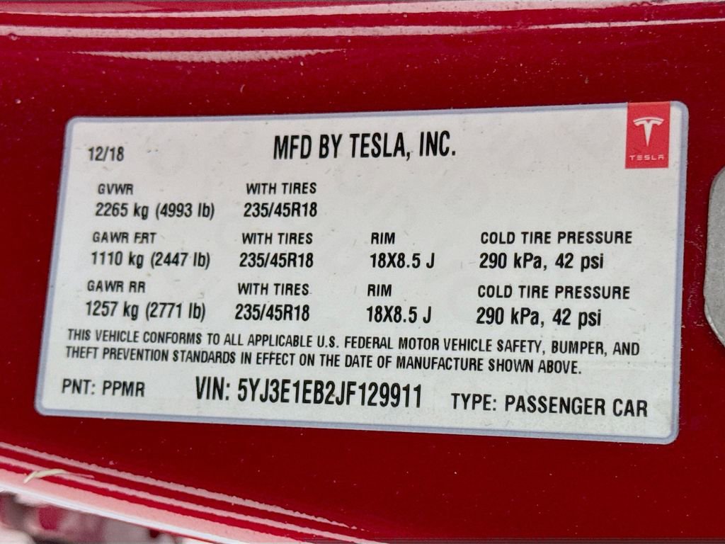 Used 2018 Tesla Model 3 Long Range image 52