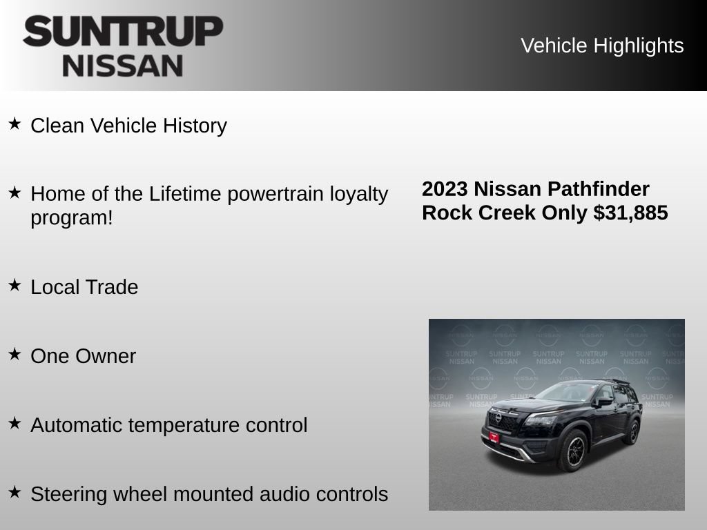 Used 2023 Nissan Pathfinder Rock Creek AWD/4WD image 8