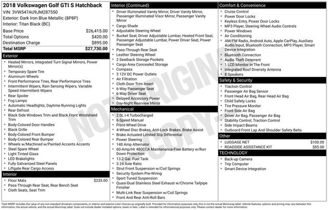 Used 2018 Volkswagen GTI S image 32