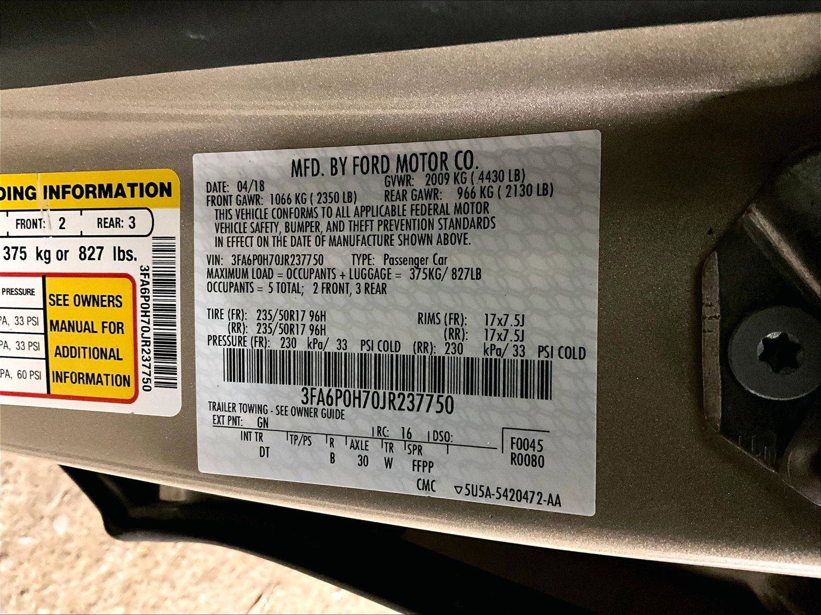 Used 2018 Ford Fusion SE w/ Fusion SE Technology Package image 32