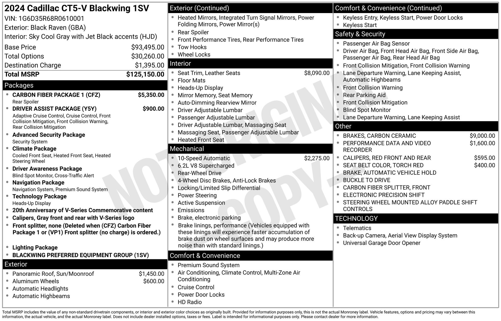Certified 2024 Cadillac CT5 V Blackwing w/ Carbon Fiber Package 1 image 60