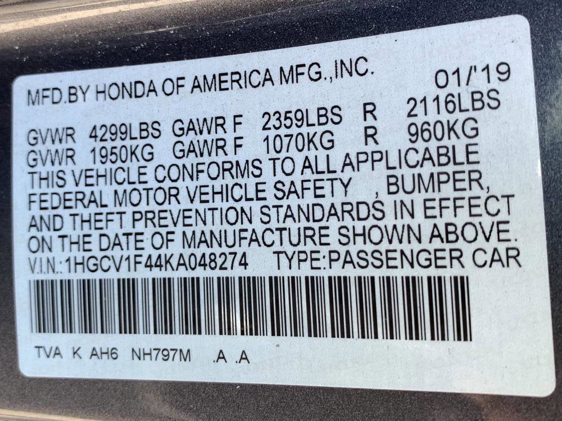 Used 2019 Honda Accord EX image 46