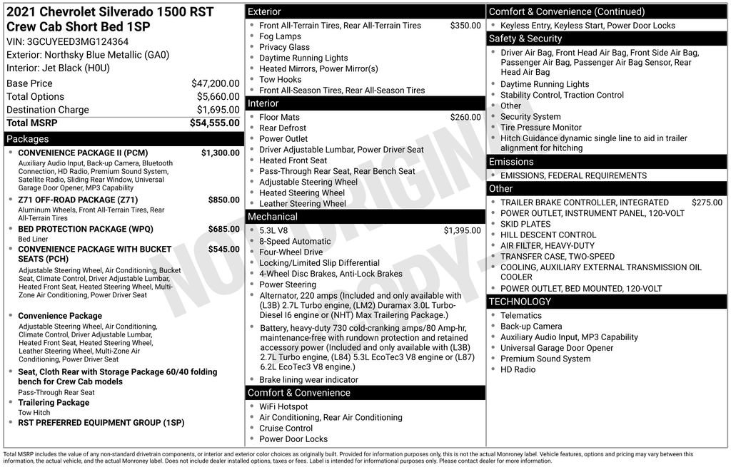 Used 2021 Chevrolet Silverado 1500 RST w/ Convenience Package II image 2