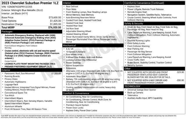 Used 2023 Chevrolet Suburban Premier AWD/4WD image 4