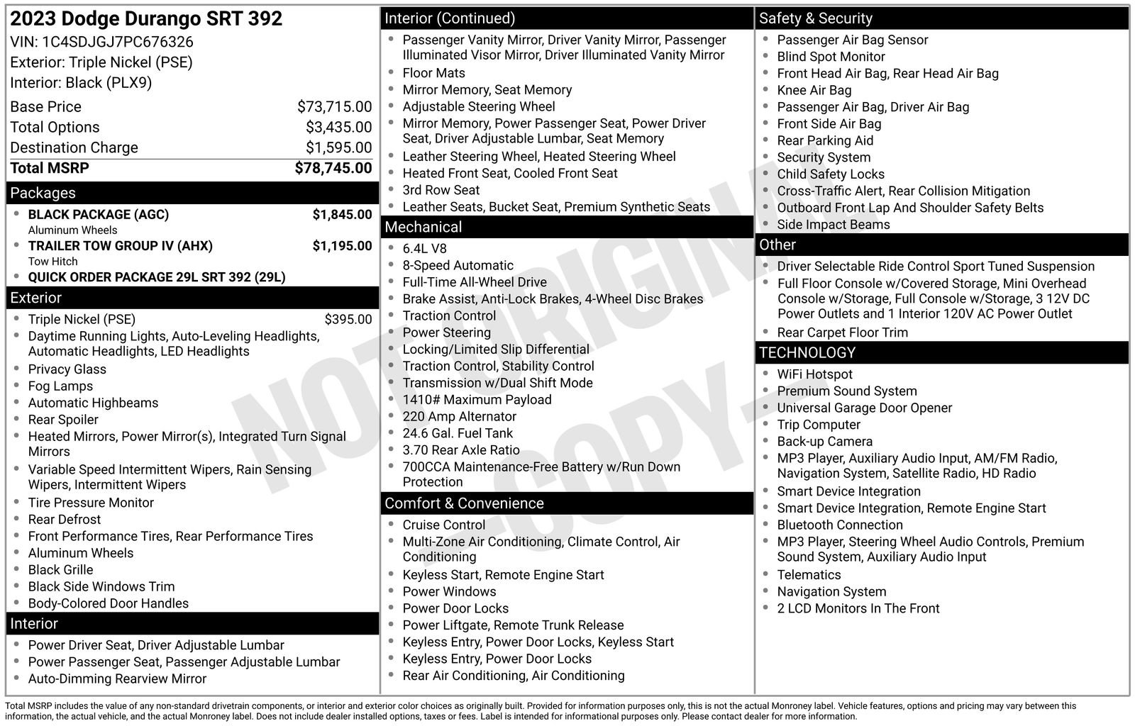 Used 2023 Dodge Durango SRT w/ Black Package AWD/4WD image 26