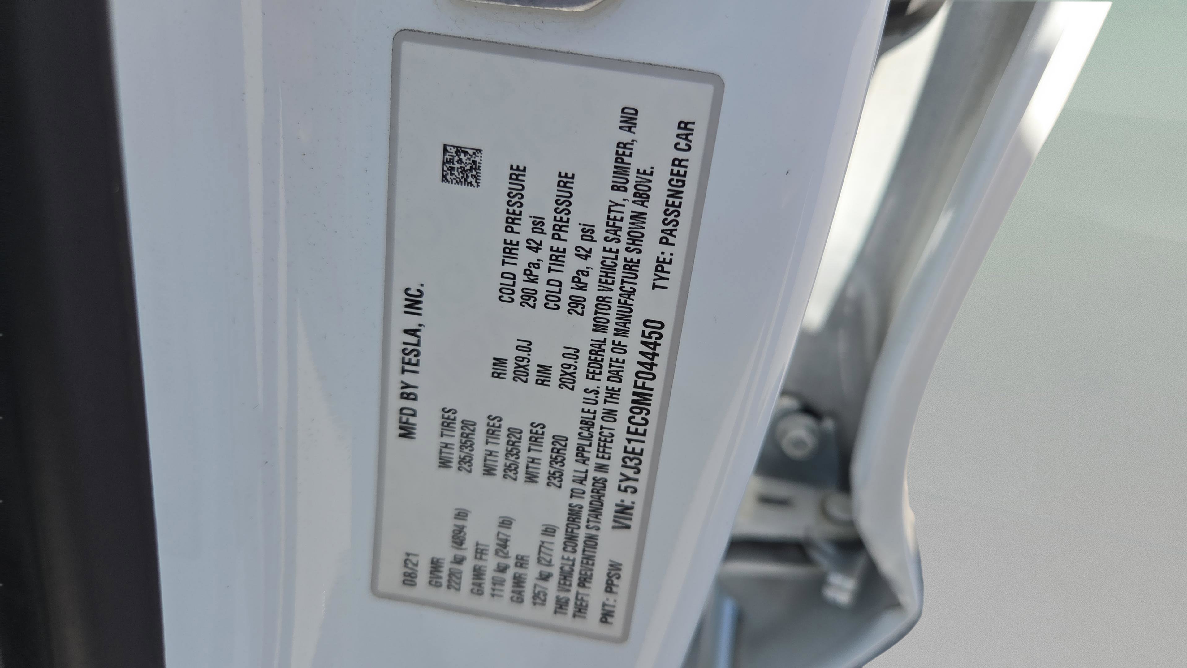 Used 2021 Tesla Model 3 Performance image 20