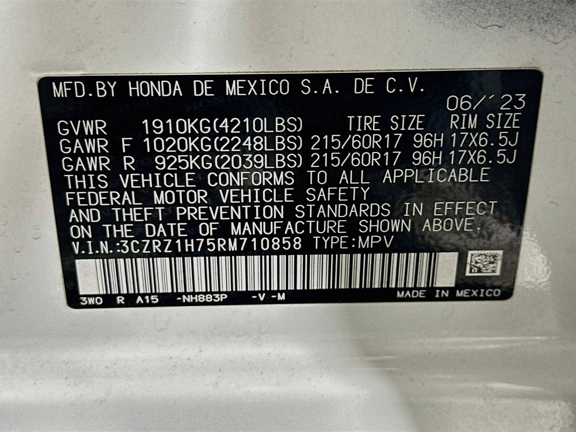 Used 2024 Honda HR-V EX-L image 12