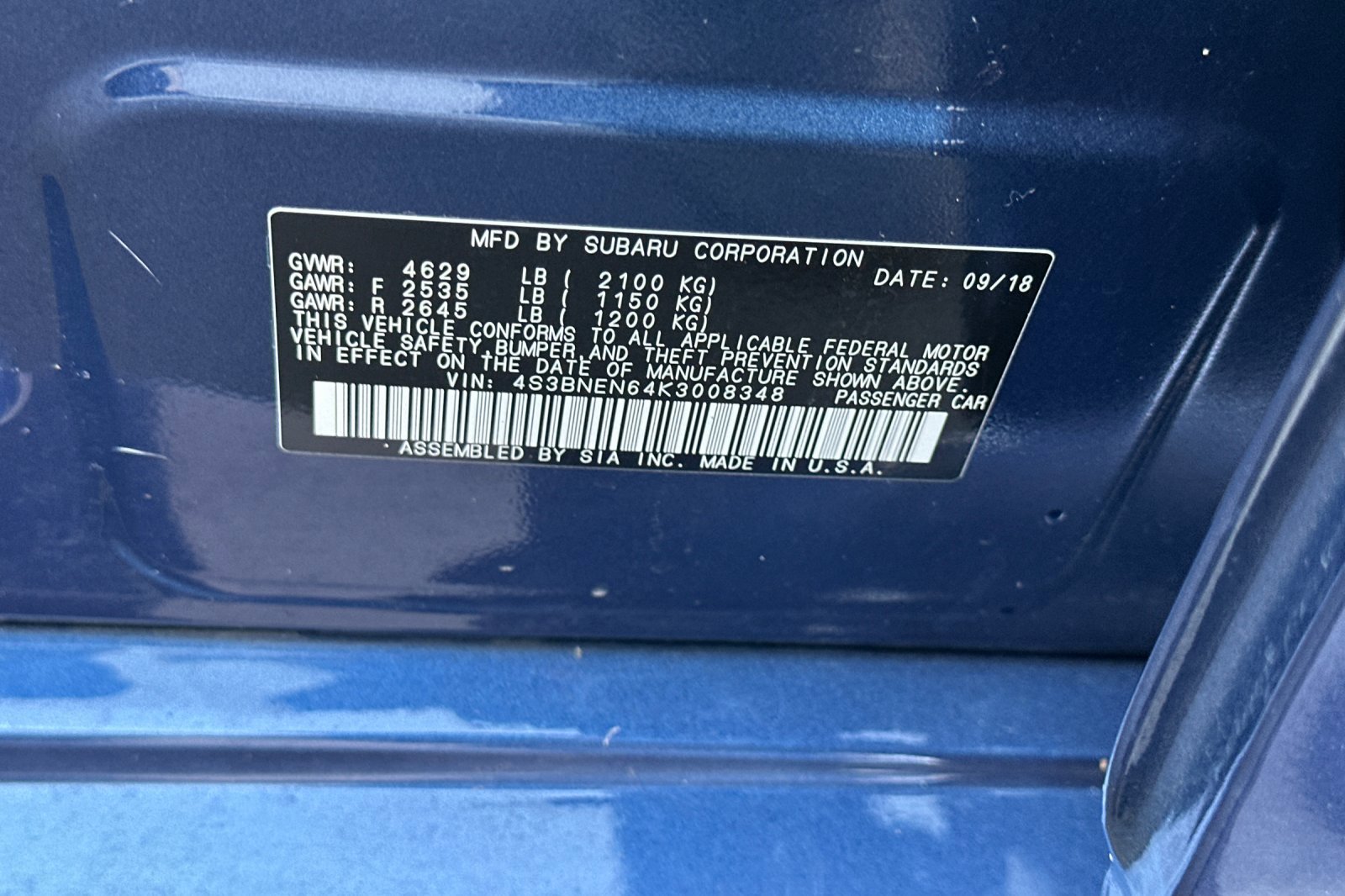 Used 2019 Subaru Legacy 3.6R Limited w/ Popular Package #2A image 55