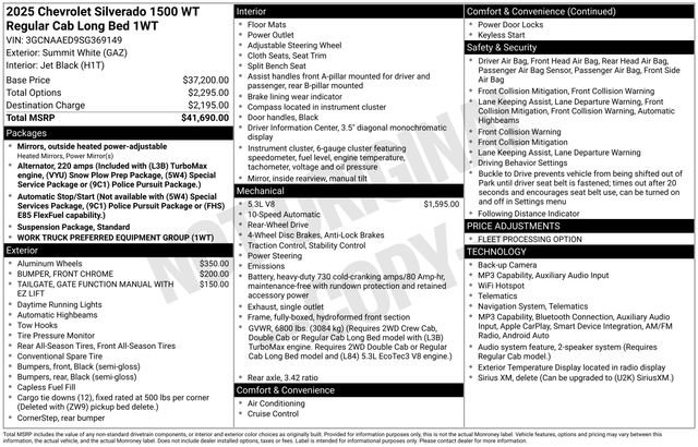 Used 2025 Chevrolet Silverado 1500 W/T RWD image 23