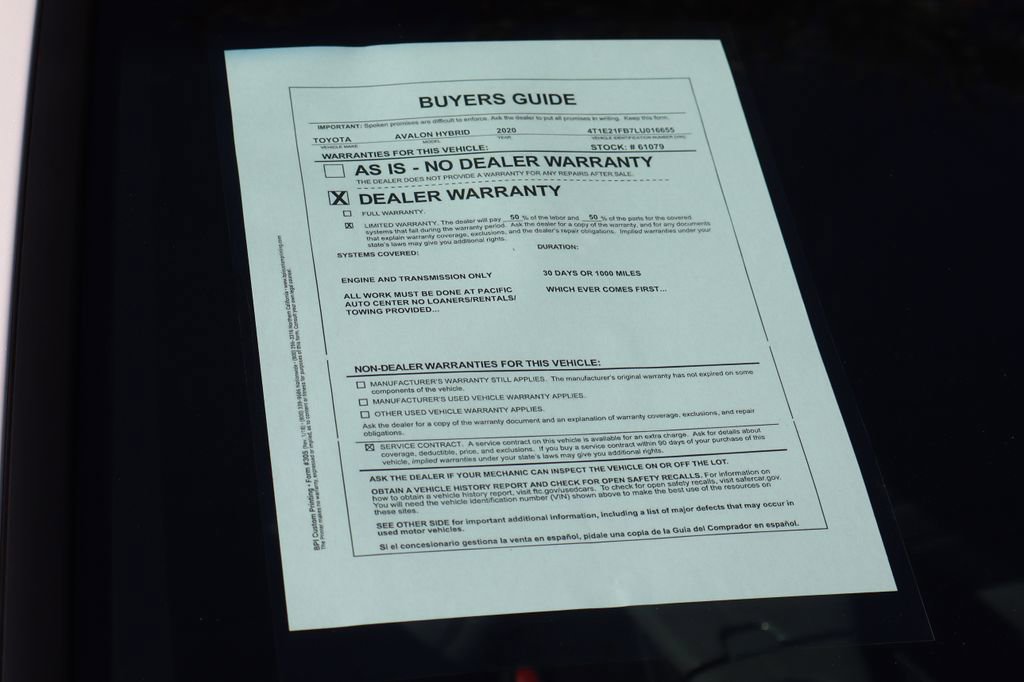 Used 2020 Toyota Avalon XSE image 51