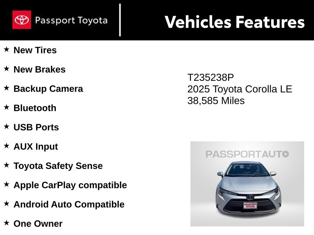 Used 2025 Toyota Corolla LE FWD image 10