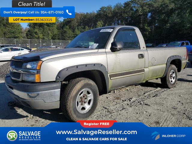 Used 2003 Chevrolet Silverado 1500 4x4 Regular Cab w/ Exterior Appearance Package