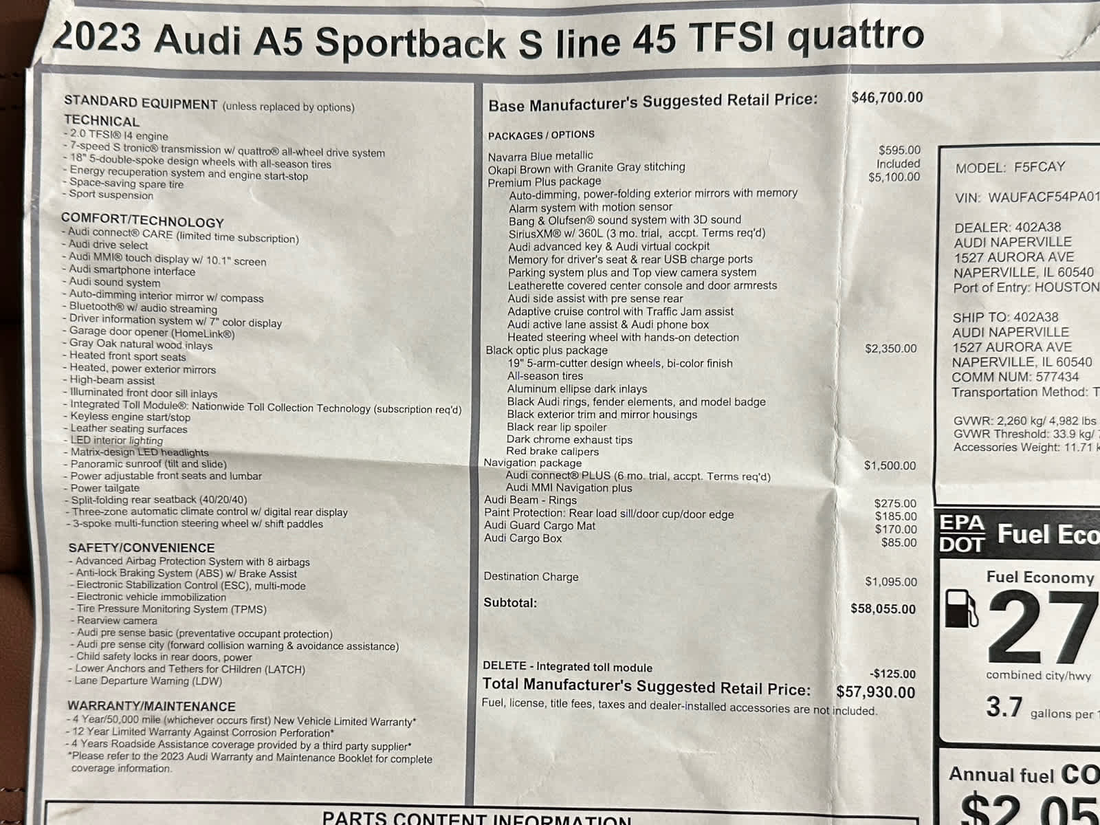 Used 2023 Audi A5 2.0T Premium Plus w/ Premium Plus image 41