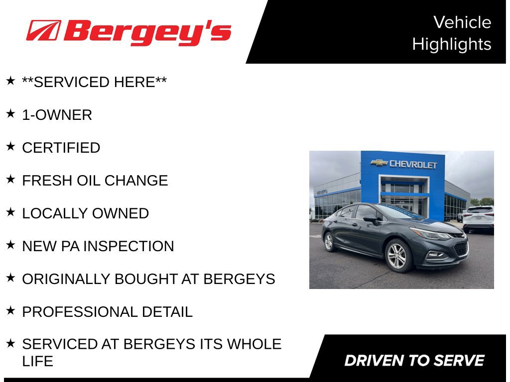 Used 2018 Chevrolet Cruze LT w/ Sun And Sound Package FWD image 4