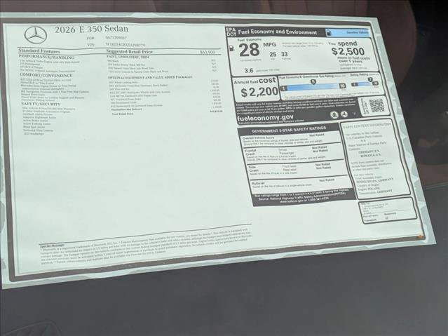 New 2026 Mercedes-Benz E 350 Sedan image 16