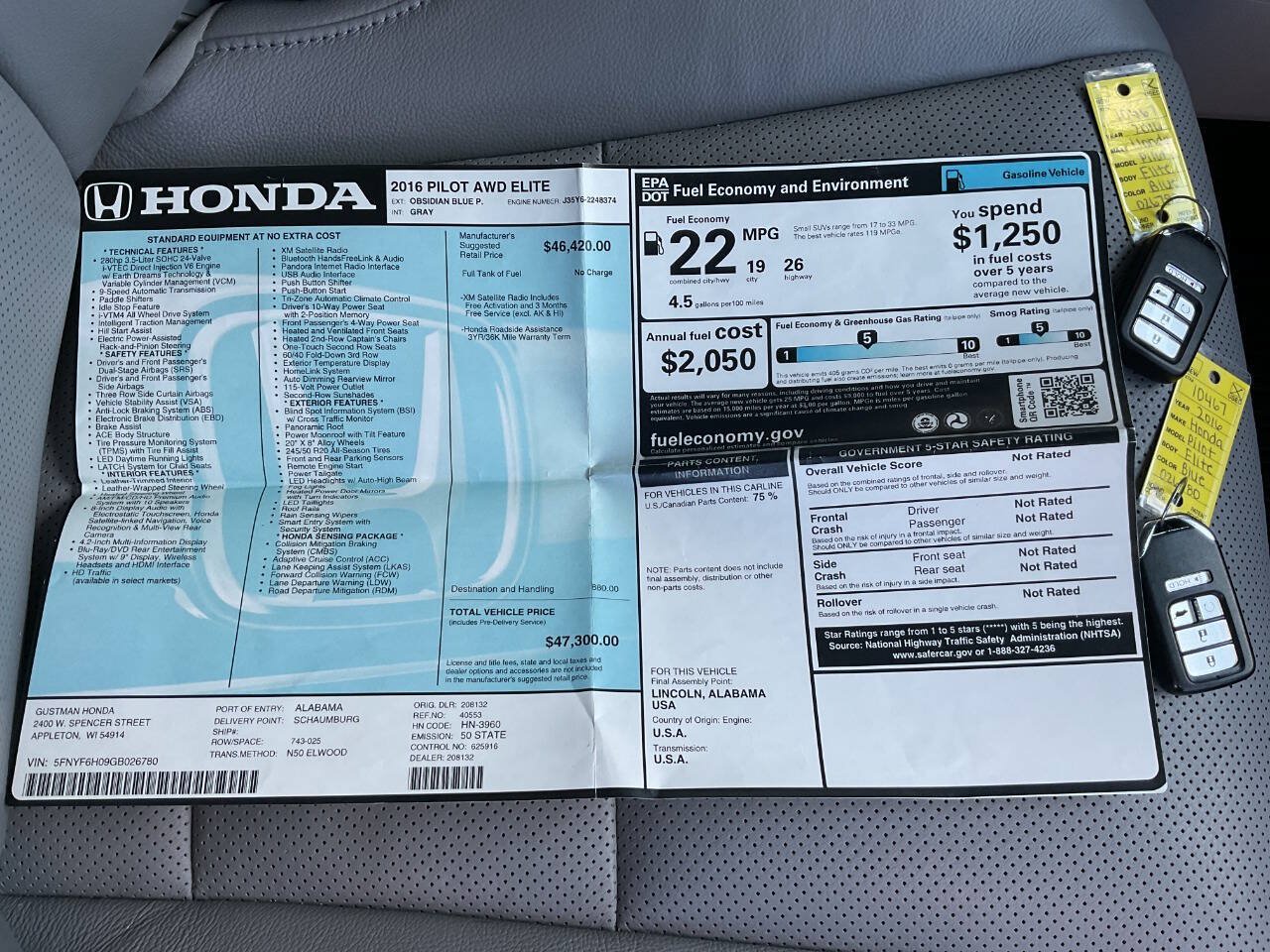 Used 2016 Honda Pilot Elite image 59