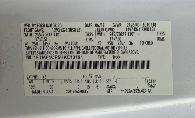 Used 2017 Ford F150 XL w/ Equipment Group 101A Mid RWD image 10