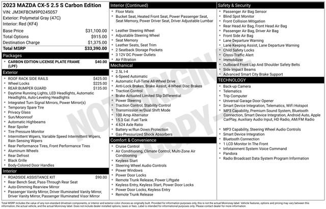 Used 2023 MAZDA CX-5 Carbon Edition image 5