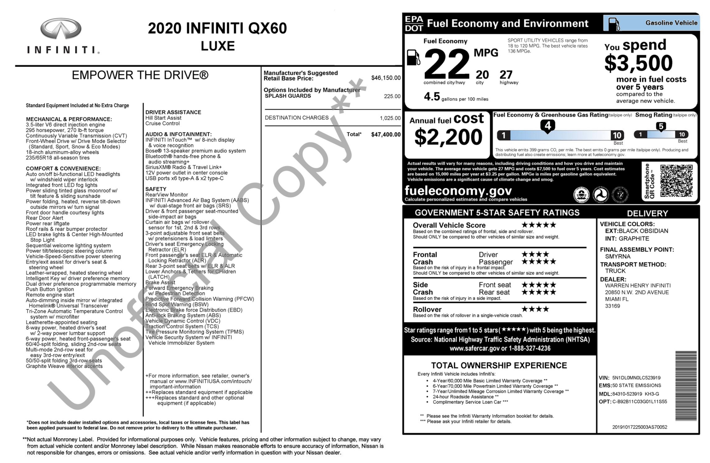 Used 2020 INFINITI QX60 Luxe FWD image 2
