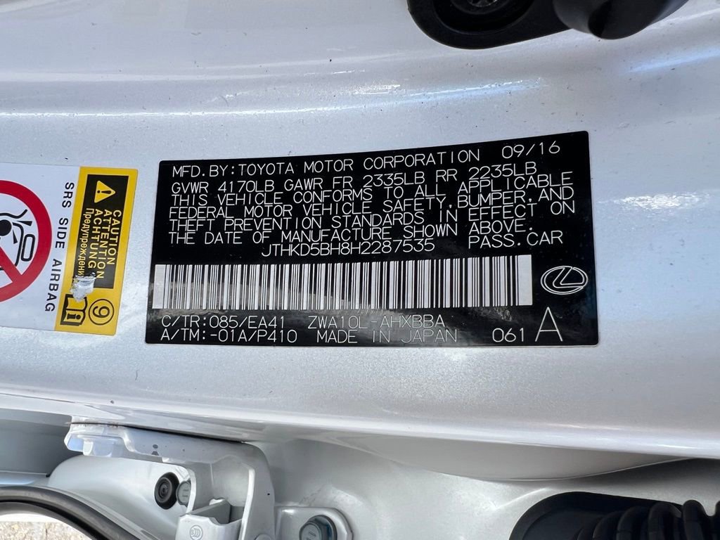 Used 2017 Lexus CT 200h w/ Accessory Package 2 image 40