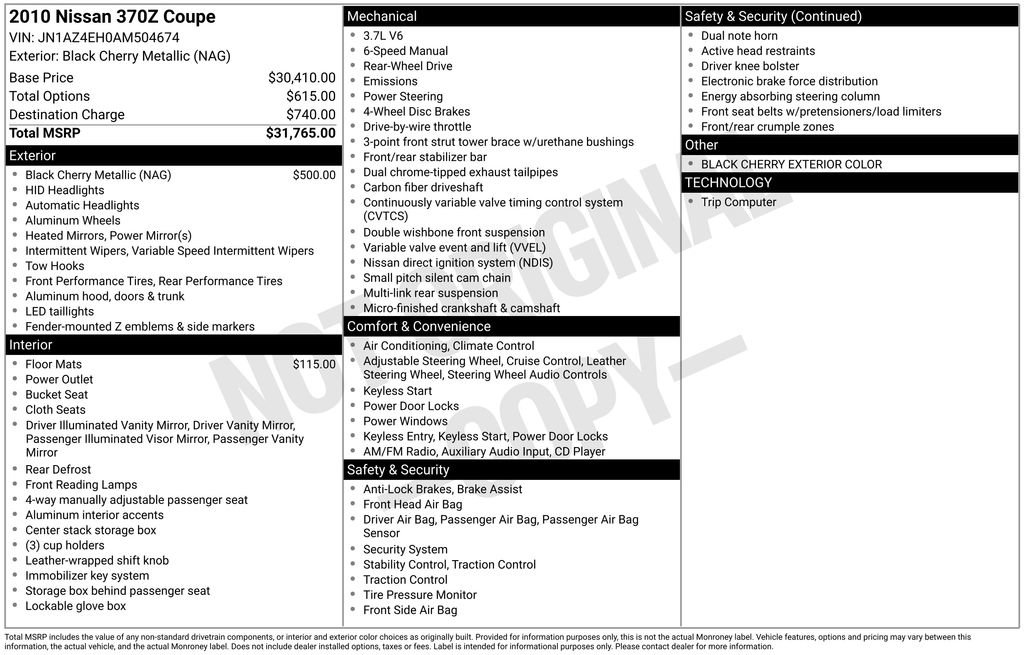 Used 2010 Nissan 370Z Base image 9