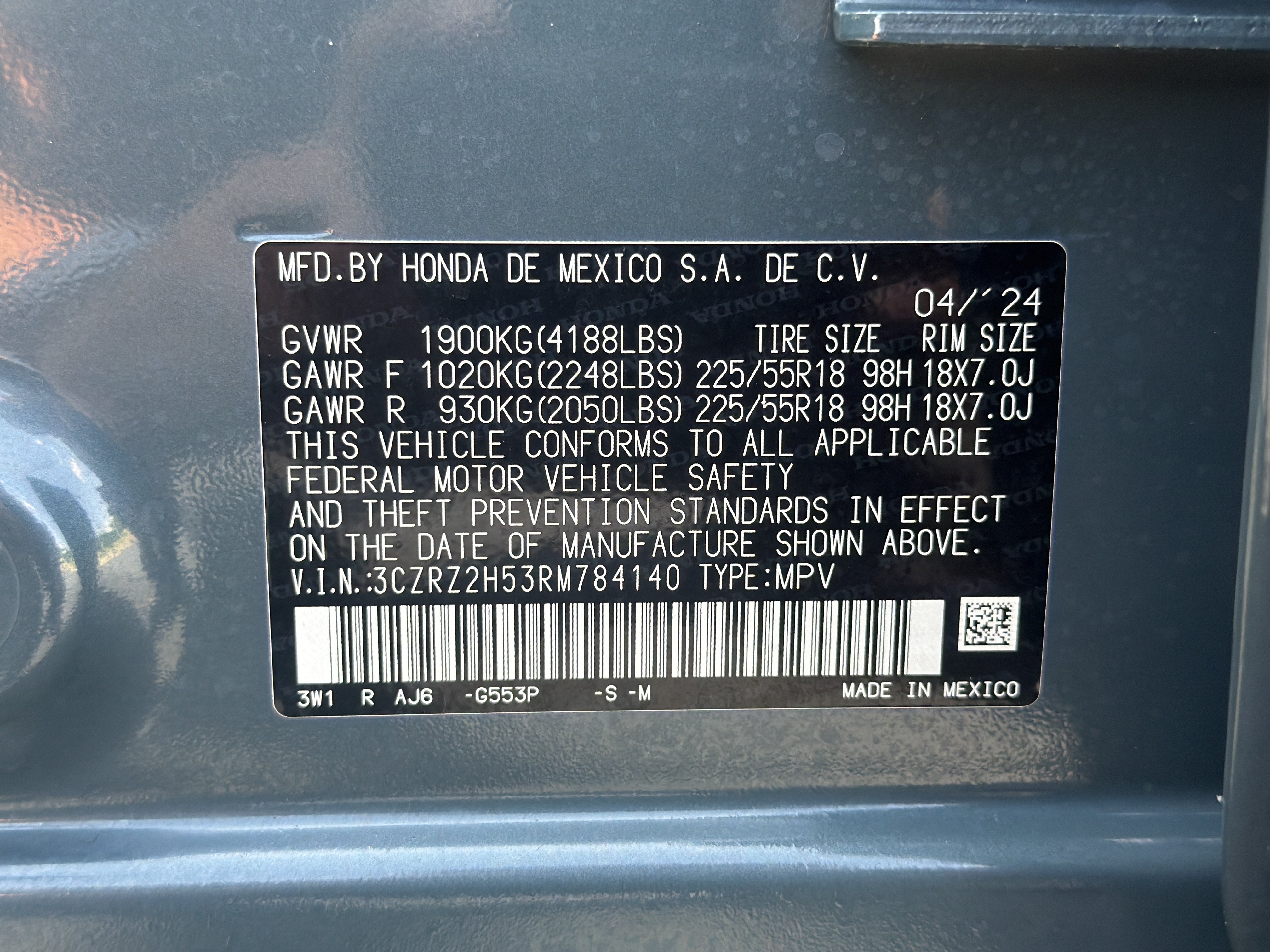 Certified 2024 Honda HR-V Sport image 36