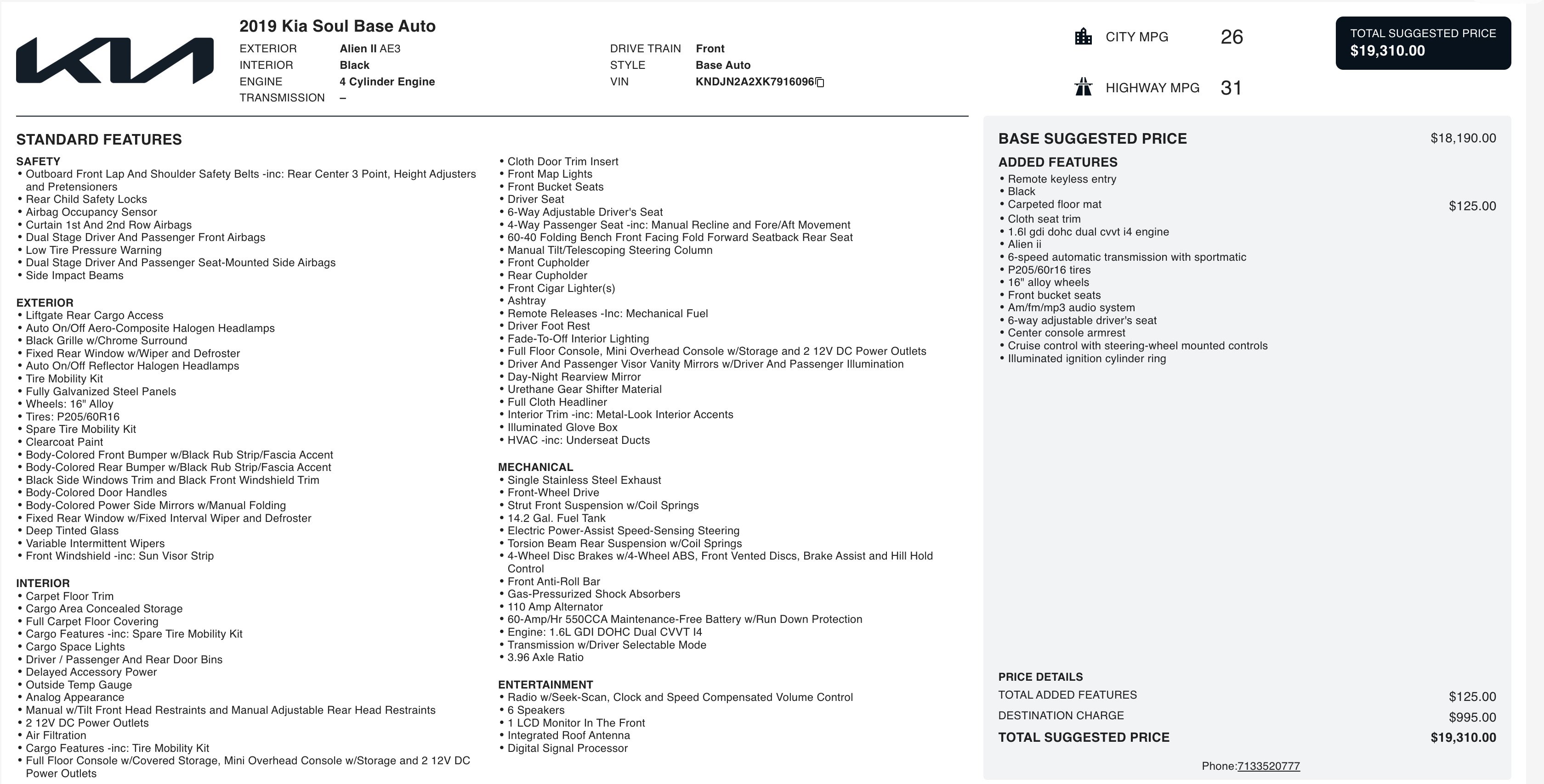 Used 2019 Kia Soul image 3