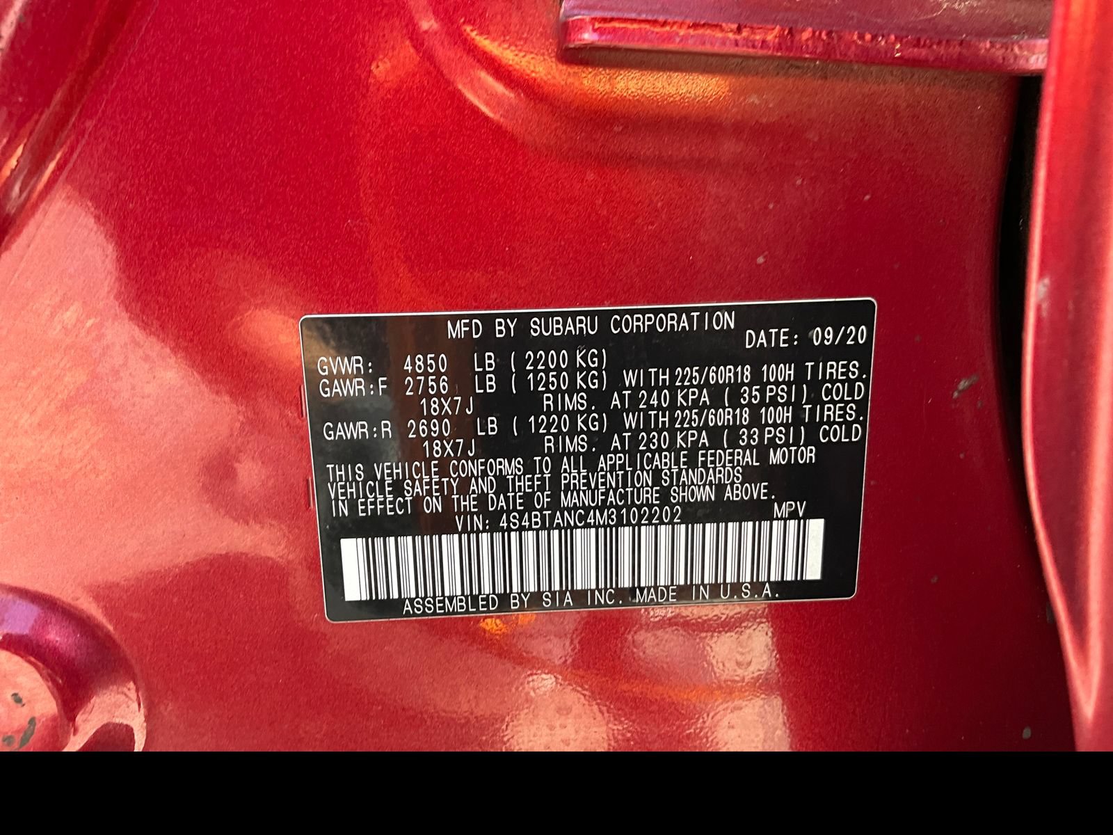 Certified 2021 Subaru Outback Limited AWD/4WD image 19