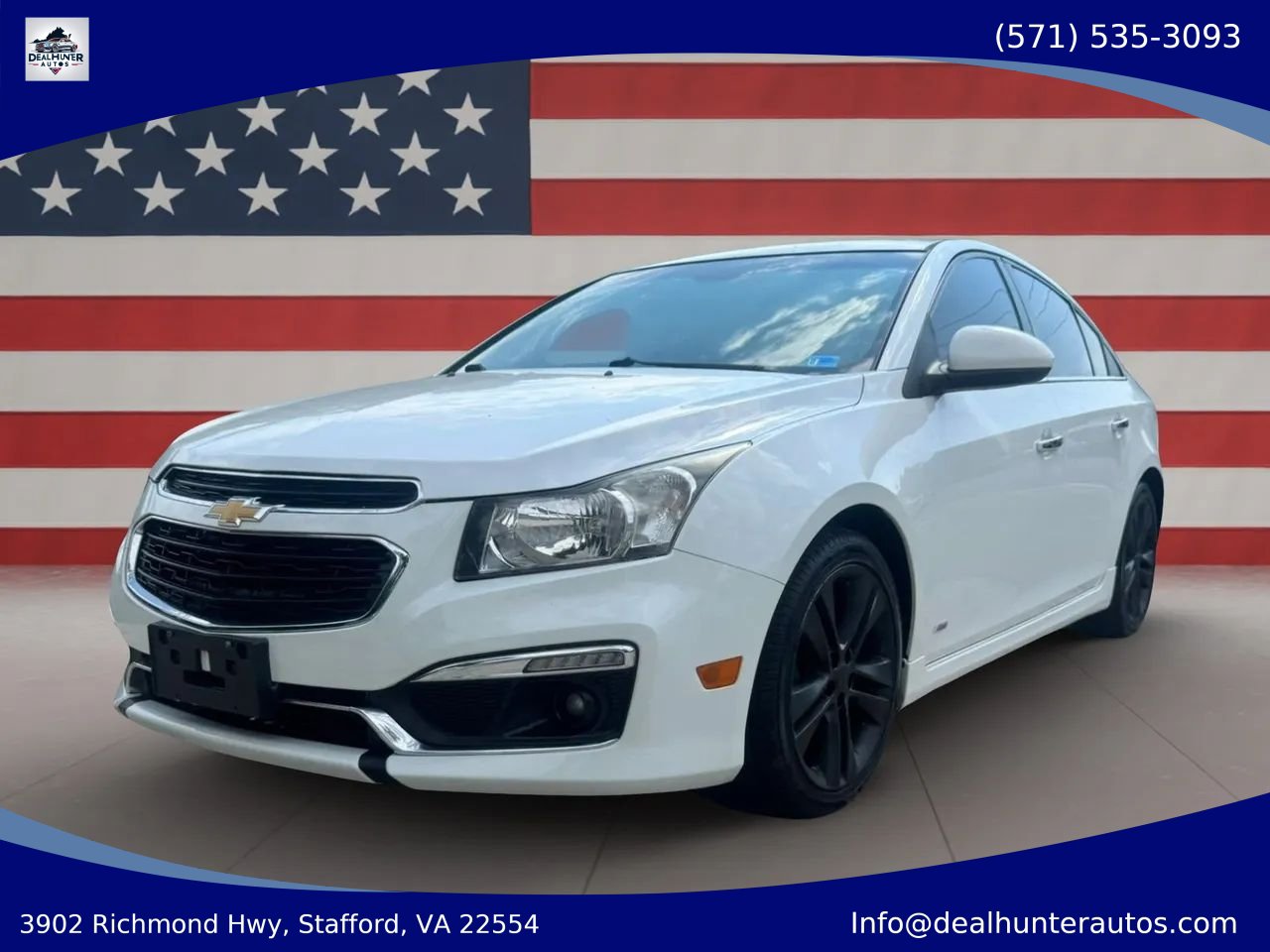 Used 2015 Chevrolet Cruze LTZ w/ Sun, Sound and Sport Package FWD image 1