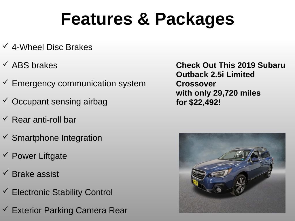 Used 2019 Subaru Outback 2.5i Limited image 21