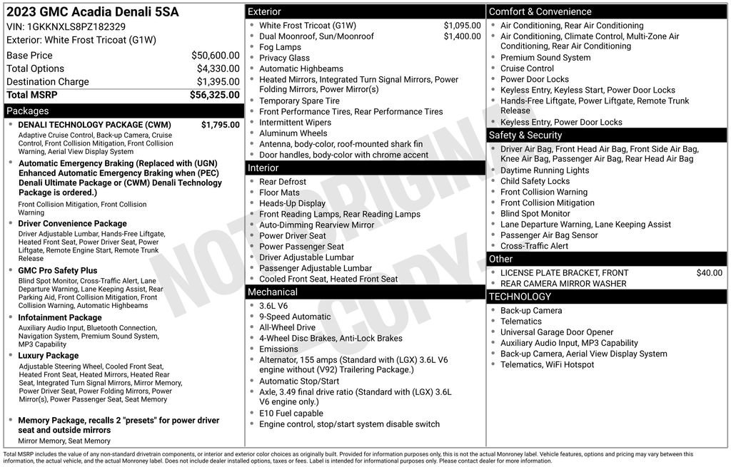 Used 2023 GMC Acadia Denali w/ Denali Technology Package image 47