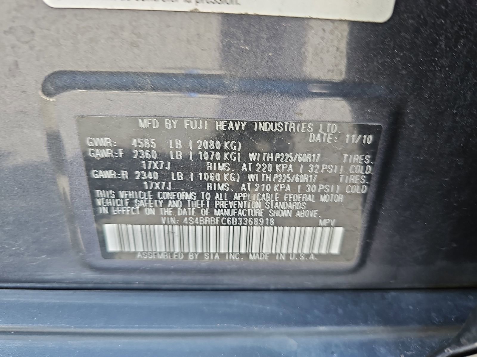 Used 2011 Subaru Outback 2.5i Premium image 15