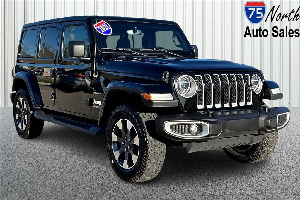Used 2021 Jeep Wrangler Unlimited Sahara w/ Uconnect 4C Nav & Sound Group image 1