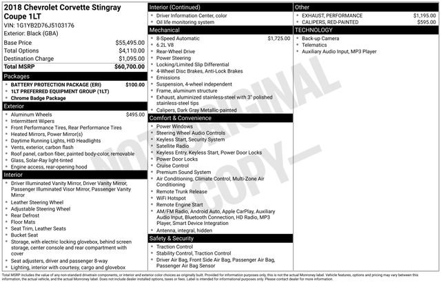 Used 2018 Chevrolet Corvette Stingray Coupe w/ Battery Protection Package video 2